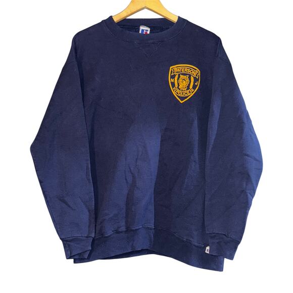Vintage New Jersey Paterson Police Russell Sweatshirt XL Streetwear Utility Y2K - Picture 1 of 11